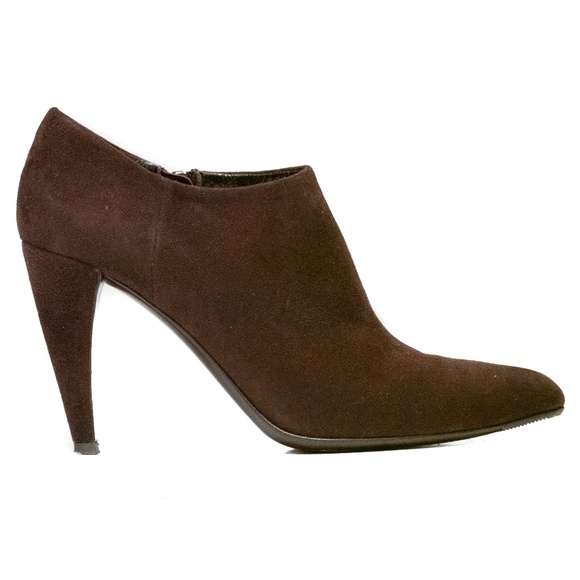 PRADA Brown Suede Ankle Booties -  Size 38 - Picture 3 of 6